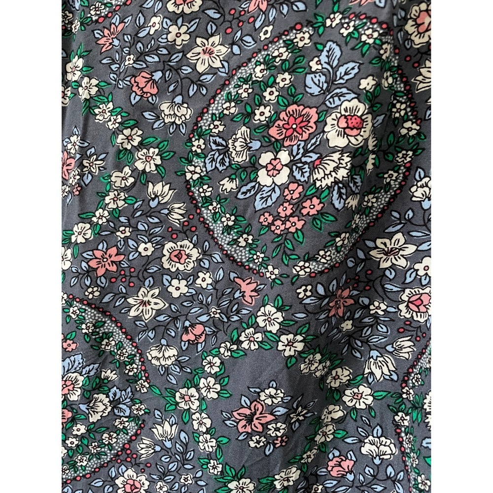 LOFT Outlet Women's‎ XXL Floral Print Ruffle Neck Long Sleeve Rayon Blouse - Picture 2 of 8